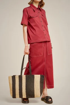 Maxi Tote A Righe-Liviana conti Shop